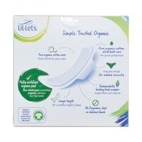 Lil-Lets Organic Ultra Thin Night Sanitary Pads With Wings White 9 Pads