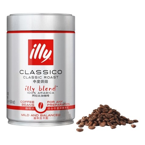 Illy Classico Classic Roast Regular Coffee Beans 250g