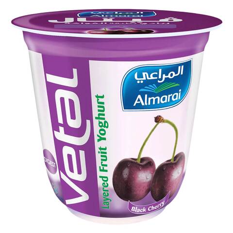 Almarai Vetal Layered Fruit Yoghurt Black Cherry 140g