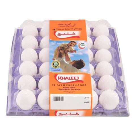 Khaleej Eggs White Large 30 PCS