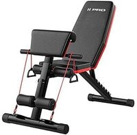 H PRO Multi-function Adjustable Weight Bench Dumbell Stool with an Extreme Elastic Rope-HM7772