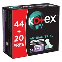 Kotex Antibacterial Panty Liners 99% Protection From Bacteria Growth Long Size 64 Daily Panty Liners
