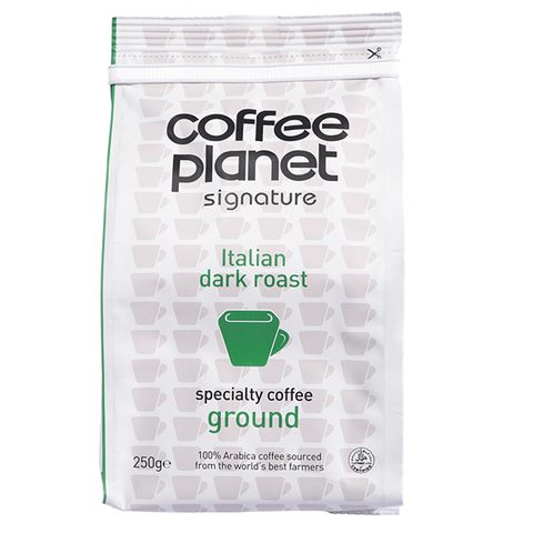 Coffee Planet Italian Dark Roast Ground Coffee 250g