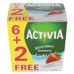 Buy Activia Light Strawberry Stirred Yoghurt 120g x Pack of 8 in Kuwait