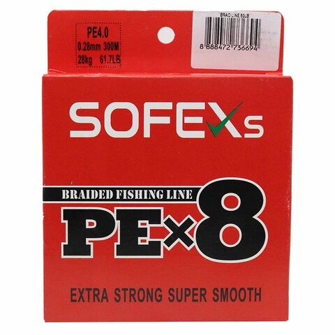 Buy Sofexs Super Power Braided Fishing Line Multicolour 300m 60LB Online -  Shop Health & Fitness on Carrefour UAE