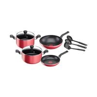 Tefal Super Cook Cookware Set Red Pack of 9