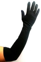 Buy Kuber Industries Cotton 2 Piece Full Hand Arm Sleeves Gloves Set - Black in UAE