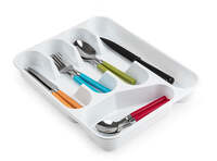 Plastic Forte Cutlery Tray, White