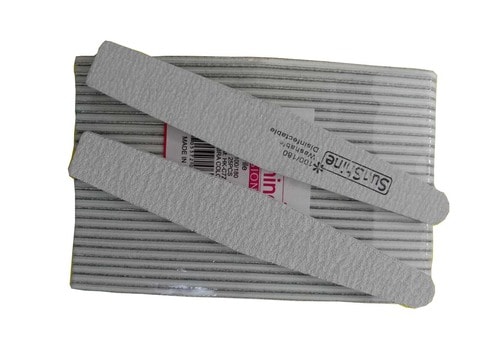 Buy Sunshine Nail File Triangular Grey 100/180 Grit 25pcs/pack in UAE