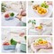 ZENHOME Plastic Collapsible Multifunction Double Layer 3-Compartment  Kitchen Washing Vegetables and Fruits Drain Basin Filter Bowl Basket Blue