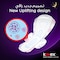 Kotex Nighttime Maxi Sanitary Pads With Wings White 8 count