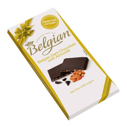 Buy Belgian dark chocolate  almonds 100g (sugar free) in Saudi Arabia