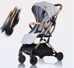 اشتري Fang Honelevo Baby Stroller Plane Lightweight Portable Travelling Pram Children Gray Color في الامارات