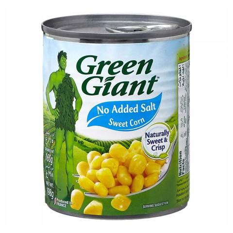 اشتري العملاق الأخضر ذرة حلوة بدون ملح 198 جرام في السعودية