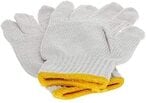 Buy Abbasali White Gloves With Yellow Edge Washable Glove Cotton Gloves Plain Seamless Workwear Gloves Protective Industrial Work Gloves 10 Pairs Good For Wood Worker Factory Working in UAE