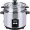 Nobel Rice Cooker, Stainless Steel, 2.8 Litres, NRC280S, Tempered Glass Lid