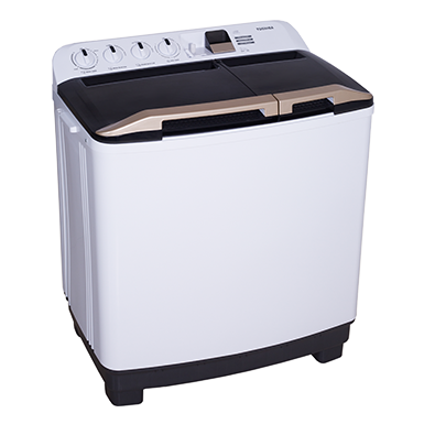 Toshiba - Twin Tub Ultra Spin Rust Free Body Two Water Inlet Cyclonic Mix White