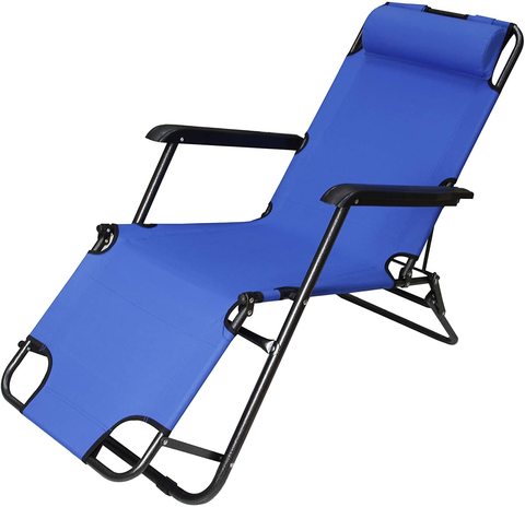 Folding portable outlet beach lounger