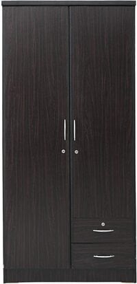 Karnak Wood Wardrobe, Cabinet/Cupboard 2 Door Dark Brown