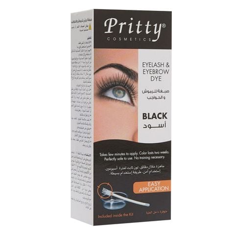 Pritty Cosmetics Eyelash And Eyebrow Dye Black
