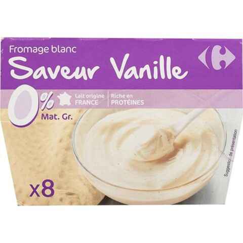 Buy Carrefour Fromage Blanc Vanilla Yogurt 100g X Pack Of 8 Online Shop Fresh Food On Carrefour Uae