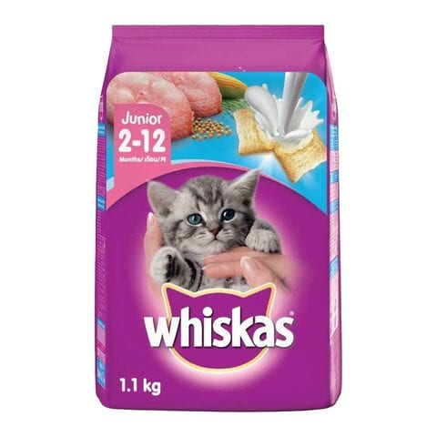 Whiskas ocean fish with milk dry cat food junior 2-12 months 1.1 kg