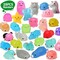 Orwine Squishies 28Pcs Mochi Glitter Animal Squishys Toys 2nd Generation For Kids, Stress Relief Toy