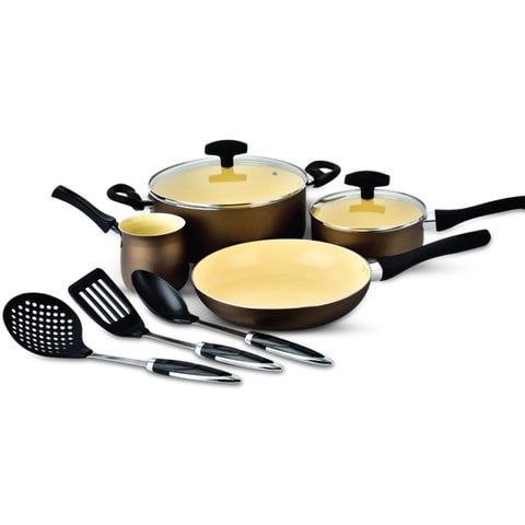 Sweet home ceramic cooking set 9 pieces