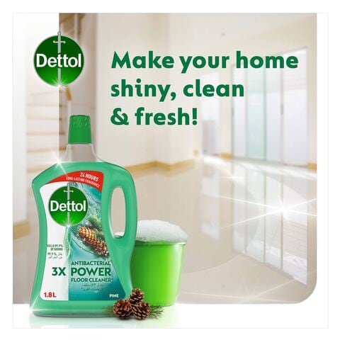 Dettol Antibacterial Power Floor Cleaner , Pine Fragrance, 1.8L