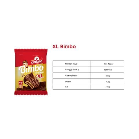 Bimbo XL Biscuit Chocolate Coated - 12 Pieces