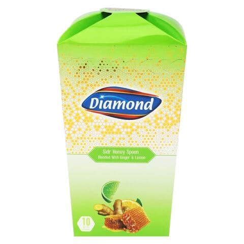 دايموند ملعقة عسل السدر ممزوجة بالزنجبيل و الليمون 7 غرام حزمة من 10