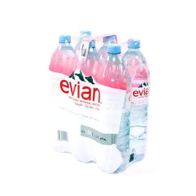 Evian® Natural Spring Bottled Water, 6 bottles / 1 liter - Pay Less Super  Markets