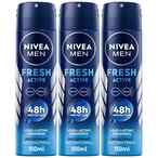 اشتري NIVEA MEN Antiperspirant Spray for Men Fresh Active 150ml Pack of 3 في الامارات