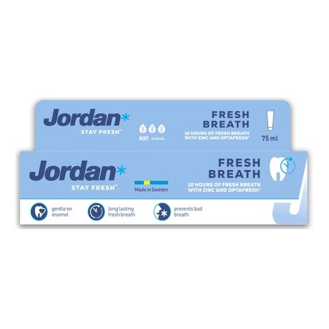 Jordan Stay Fresh Fresh Breath Toothpaste White 75ml