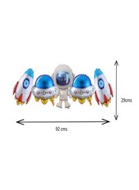 Cojoining Foil balloons Banner Outer Space Astronaut Rocket theme Birthday Party Baby Shower Boy Girl Decoration Party Supplies