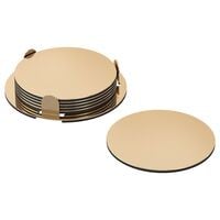 Coasters With Holder Brass-Color 8.5 Cm