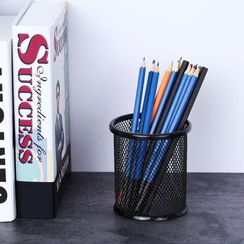 Office Warehouse Pen Holder Mesh SHS19002 Black