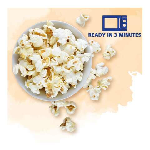 American Garden Microwave Natural Lite Popcorn Gluten-Free 240g (3 Bags of 80g)