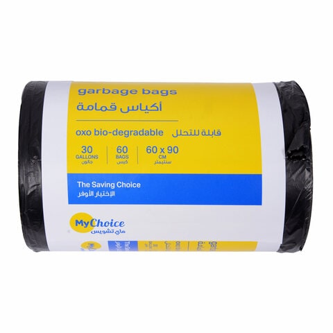 ماي تشويس أكياس قمامة قابلة للتحلل الحيوي 30 جالون × 60 كيس