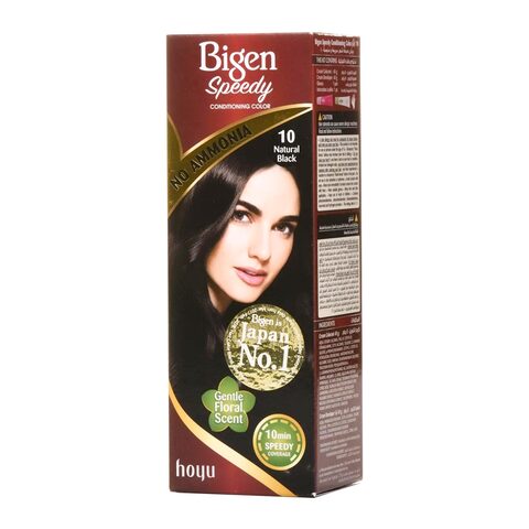  بيجين سبيدي  مجموعة صبغة الشعر الخالية من الامونيا للنساء، 10 اسود طبيعي، 80 غرام