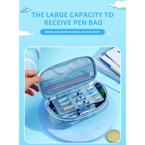 EASTHILL Big Capacity Pencil Pen Case Office College School Large