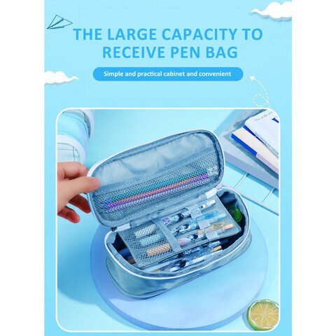 ProCase Big Capacity Pencil Case Pen Bag, Handheld Pencil Holder Pouch Pen Organizer Students Stationery Pouch with Durable Zipper Multi