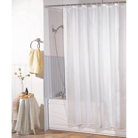 Home Pro Polyester Shower Curtain White 180x200cm
