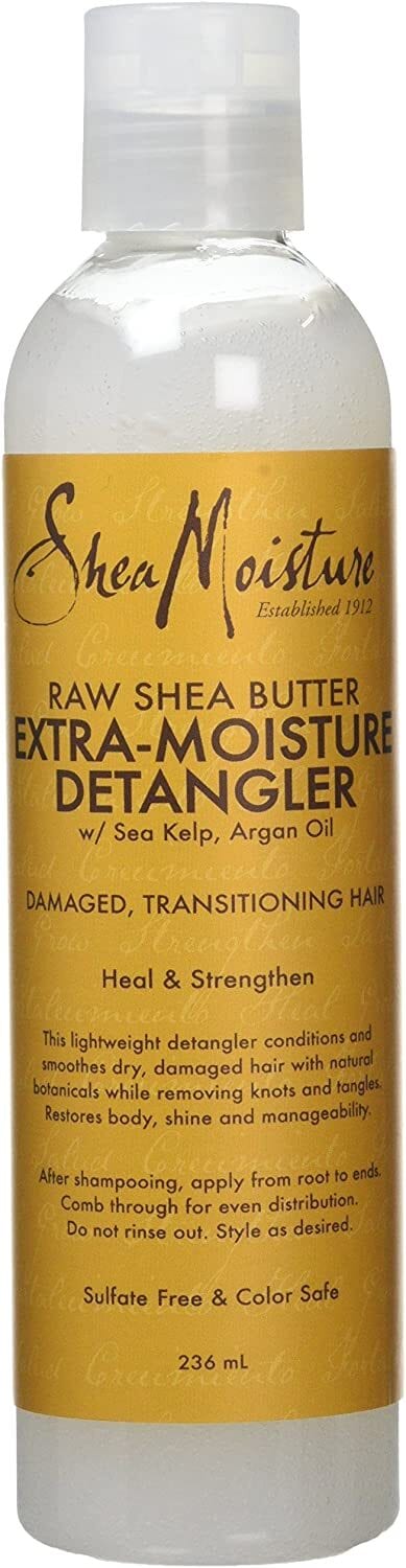 Shea Moisture Raw Shea Butter Extra Moisture Detangler, With Sea Kelp &amp; Argan Oil, To Heal And Strengthen Damaged, Transitioning Hair 236 ml
