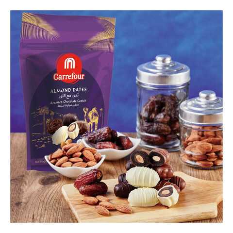 Carrefour Almond Dates Assorted Chocolate Coated 100g