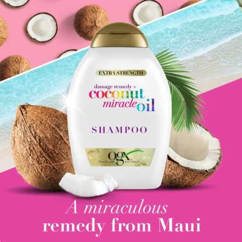 OGX Shampoo Damage Remedy+ Coconut Miracle Oil New Gentle &amp; PH Balanced Formula 385ml