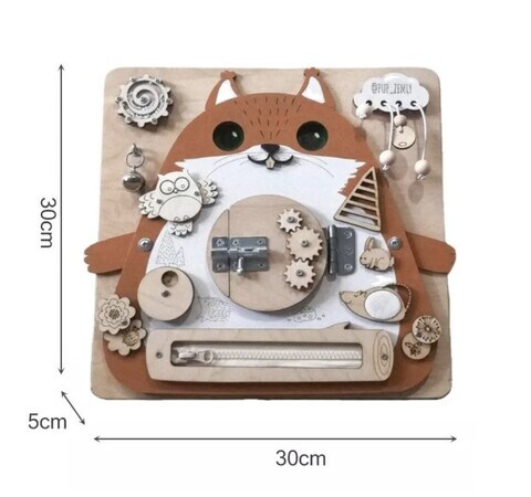 Woody Buddy Mr. Kitty Busy Board - Orange