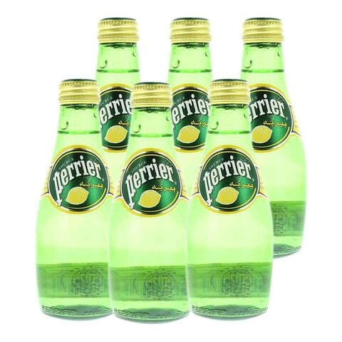 Perrier Natural Lemon Flavoured Sparkling Water 200ml Pack of 6