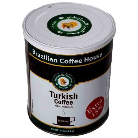 قهوة برازيلي تركية وسط مع هيل 250غرام