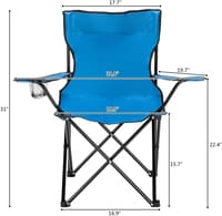 Rubik Folding Beach Chair Foldable Camping Chair with Carry Bag for Adult, Lightweight Folding High Back Camping Chair for Outdoor Camp Beach (Royal Blue)